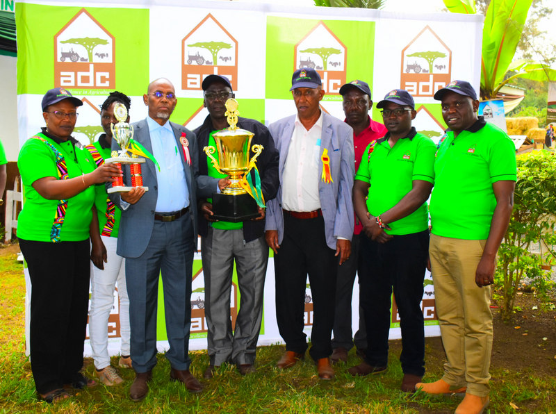 ADC CEO Mr Mohammed Bulle EBS with ADC staff after scoopin several awards at the ASK Nakuru National show 2022